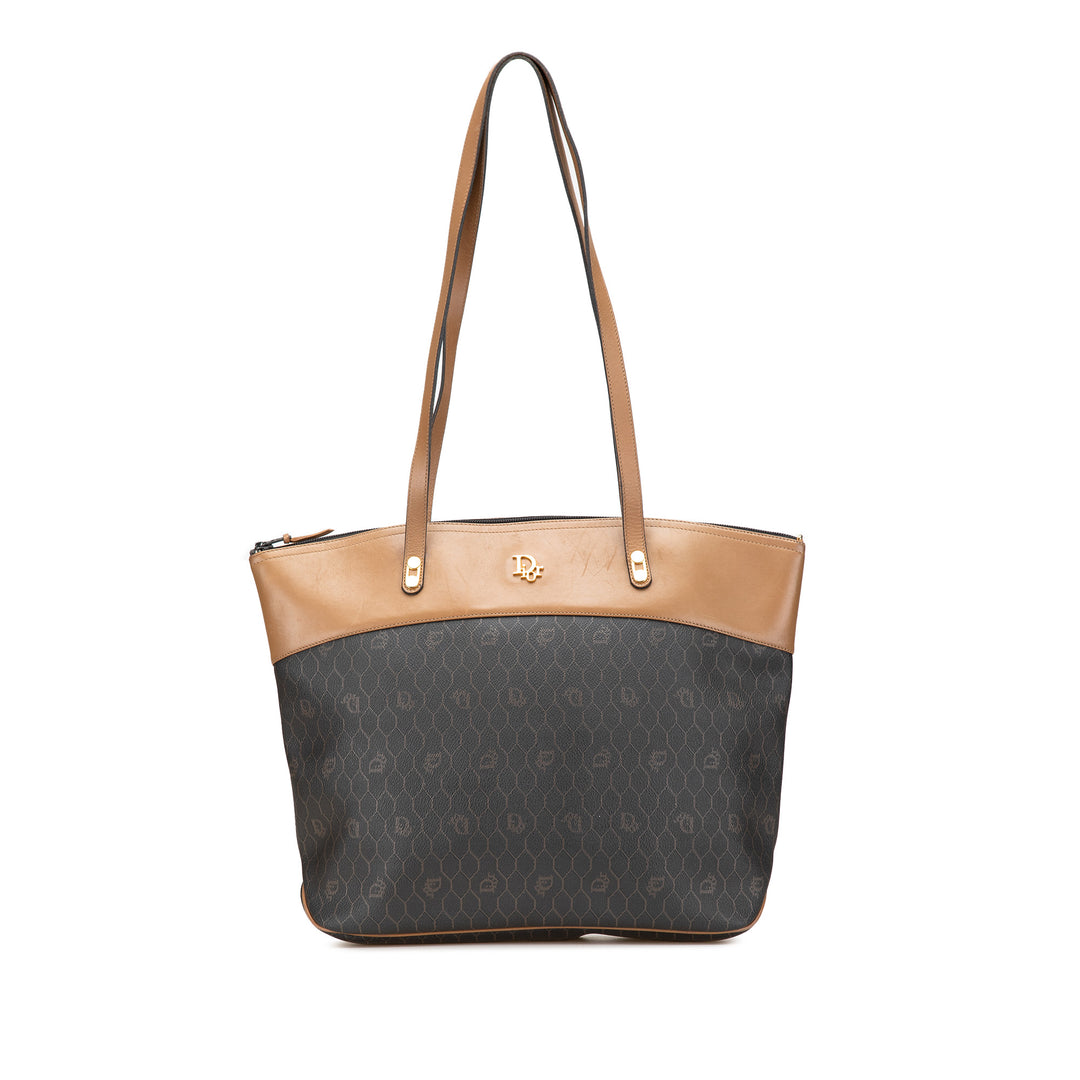 Honeycomb Coated Canvas Tote Black - Gaby Paris