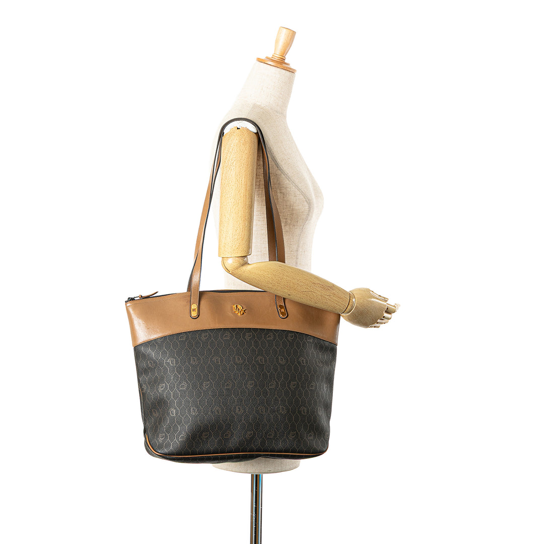 Honeycomb Coated Canvas Tote Black - Gaby Paris