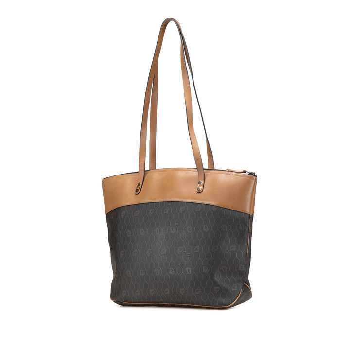 Honeycomb Coated Canvas Tote Black - Gaby Paris