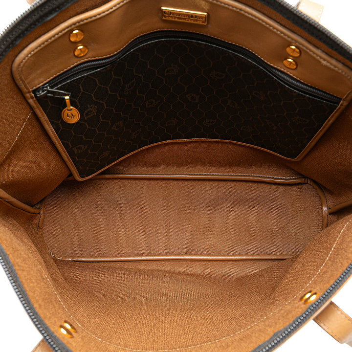 Honeycomb Coated Canvas Tote Black - Gaby Paris