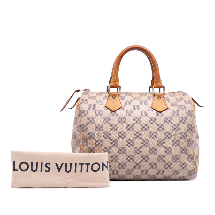 Damier Azur Speedy 25 White - Gaby Paris