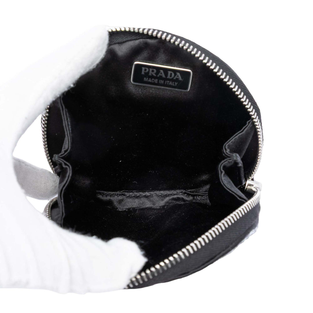 Prada Satin Cristal Rond Chain Sac porté croisé
