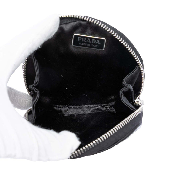 Prada Satin Cristal Rond Chain Sac porté croisé