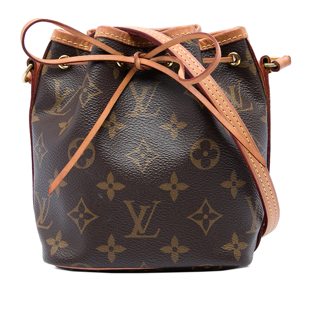 Louis Vuitton Noe Nano Monogram Marron – vue principale – GABY PARIS