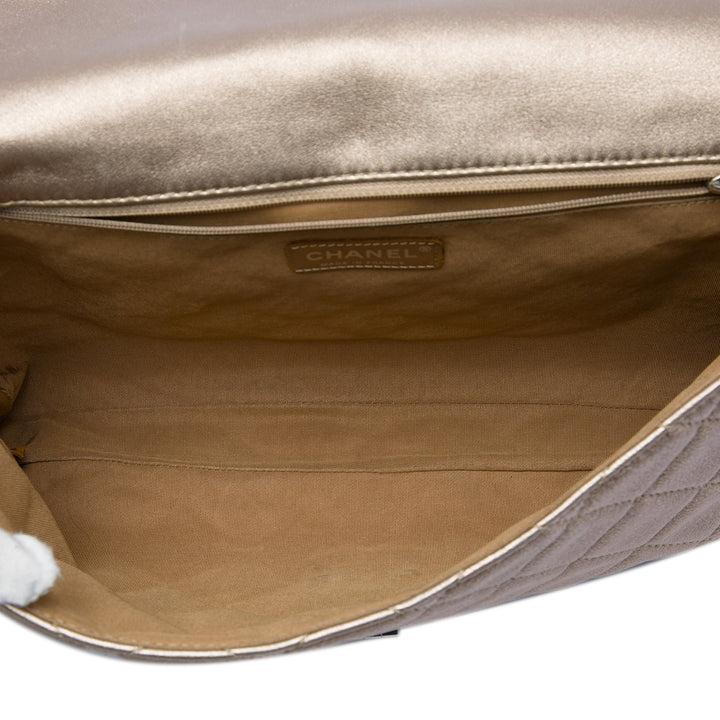 Matelassé Irisé Reissue 2.55 Roll Pochette Grand Cuir de veau Doré