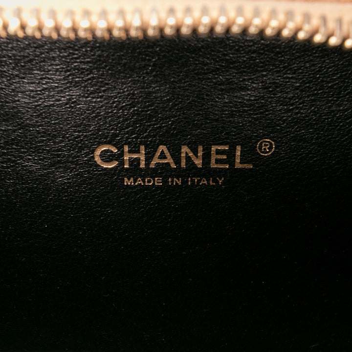Chanel Small Caviar CC Filigree Vanity Étui Marron