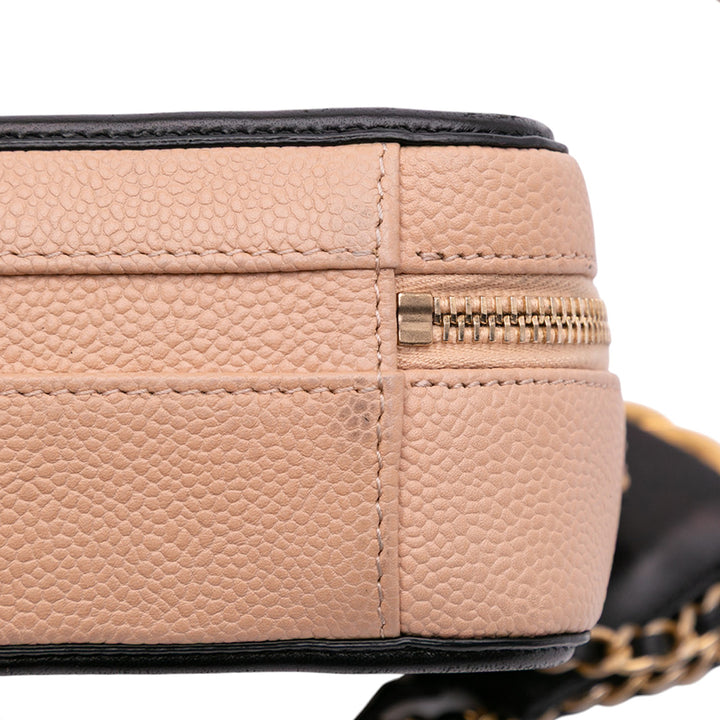 Chanel Small Caviar CC Filigree Vanity Étui Marron