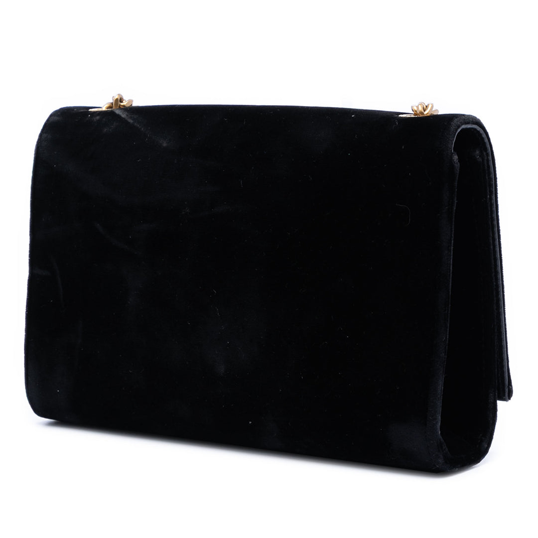 Saint Laurent Small Daim Monogram Kate Pompon Sac porté croisé