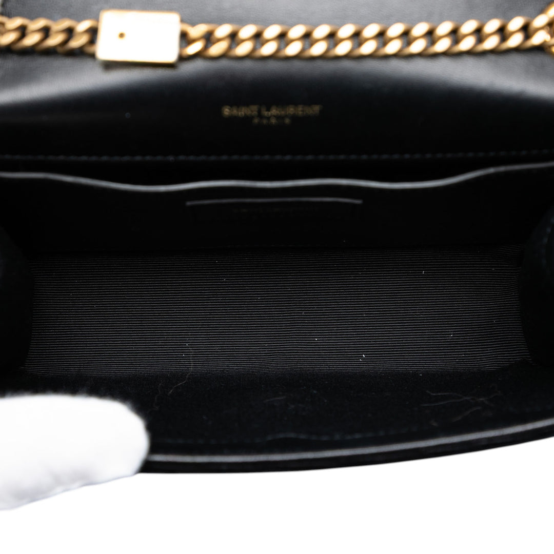 Saint Laurent Small Daim Monogram Kate Pompon Sac porté croisé