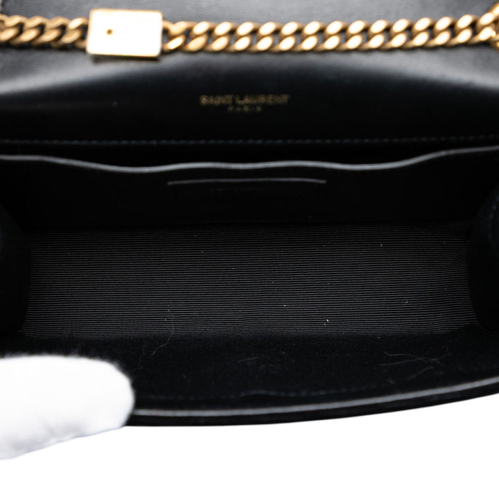 Saint Laurent Small Daim Monogram Kate Pompon Sac porté croisé