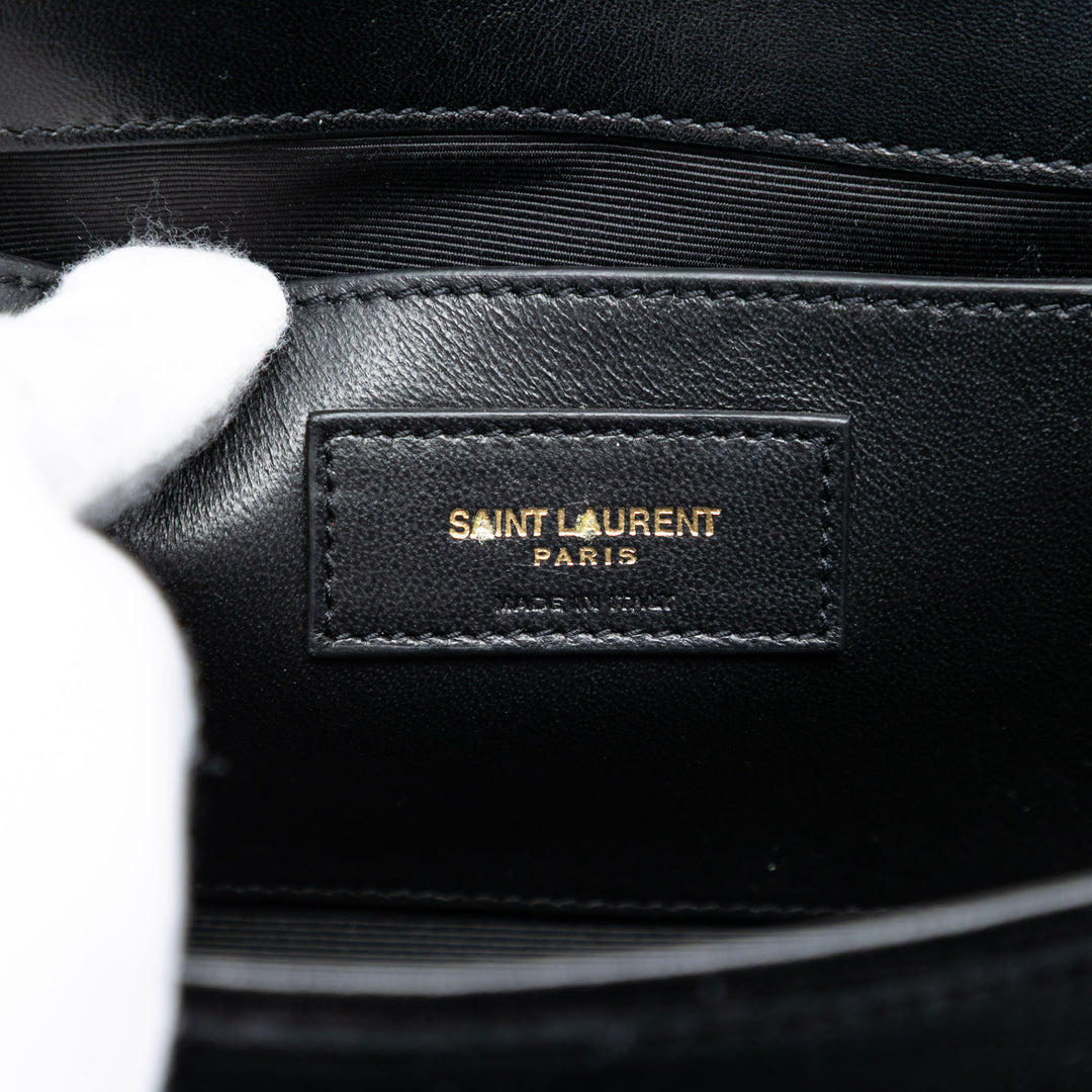Saint Laurent Small Daim Monogram Kate Pompon Sac porté croisé