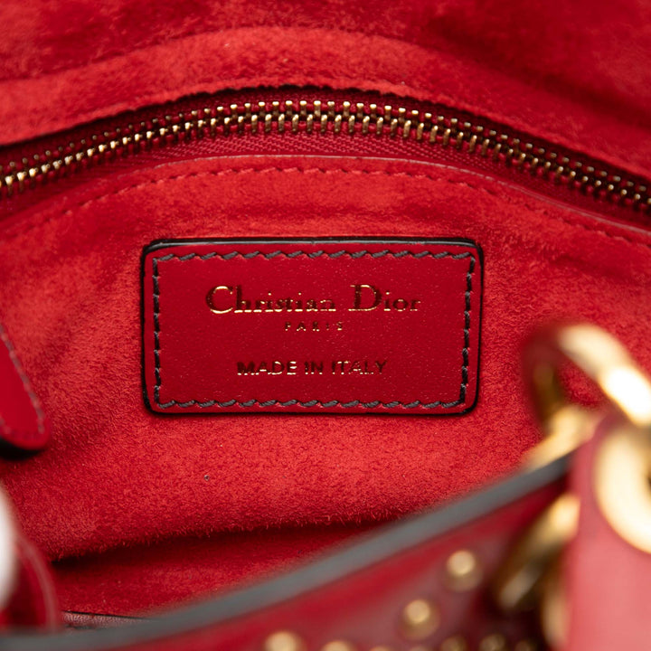 Dior Mini Cuir d’agneau Cannage clouté Supple Lady Dior