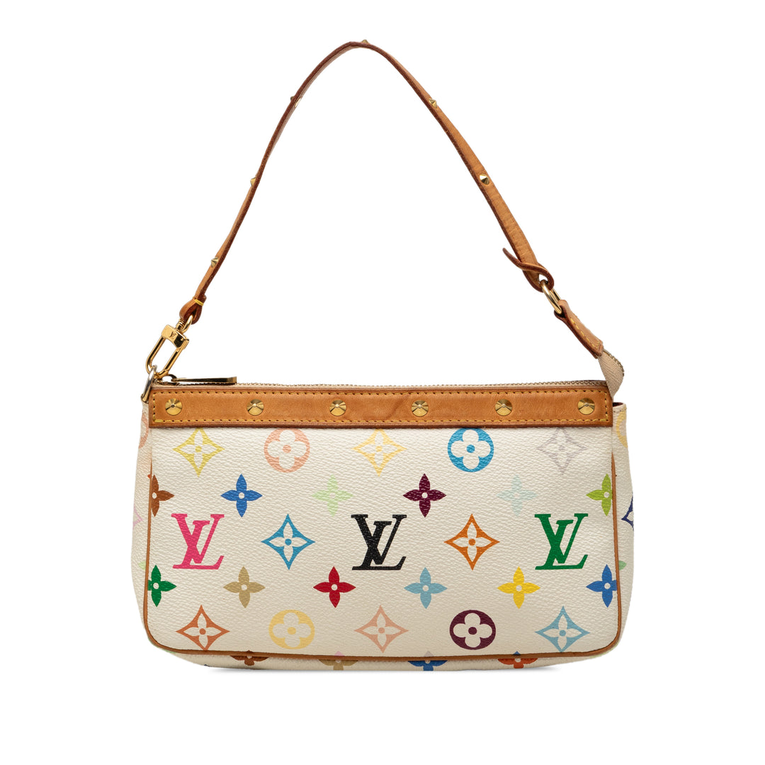 Pochette Accessoires Monogram Multicolore Blanc
