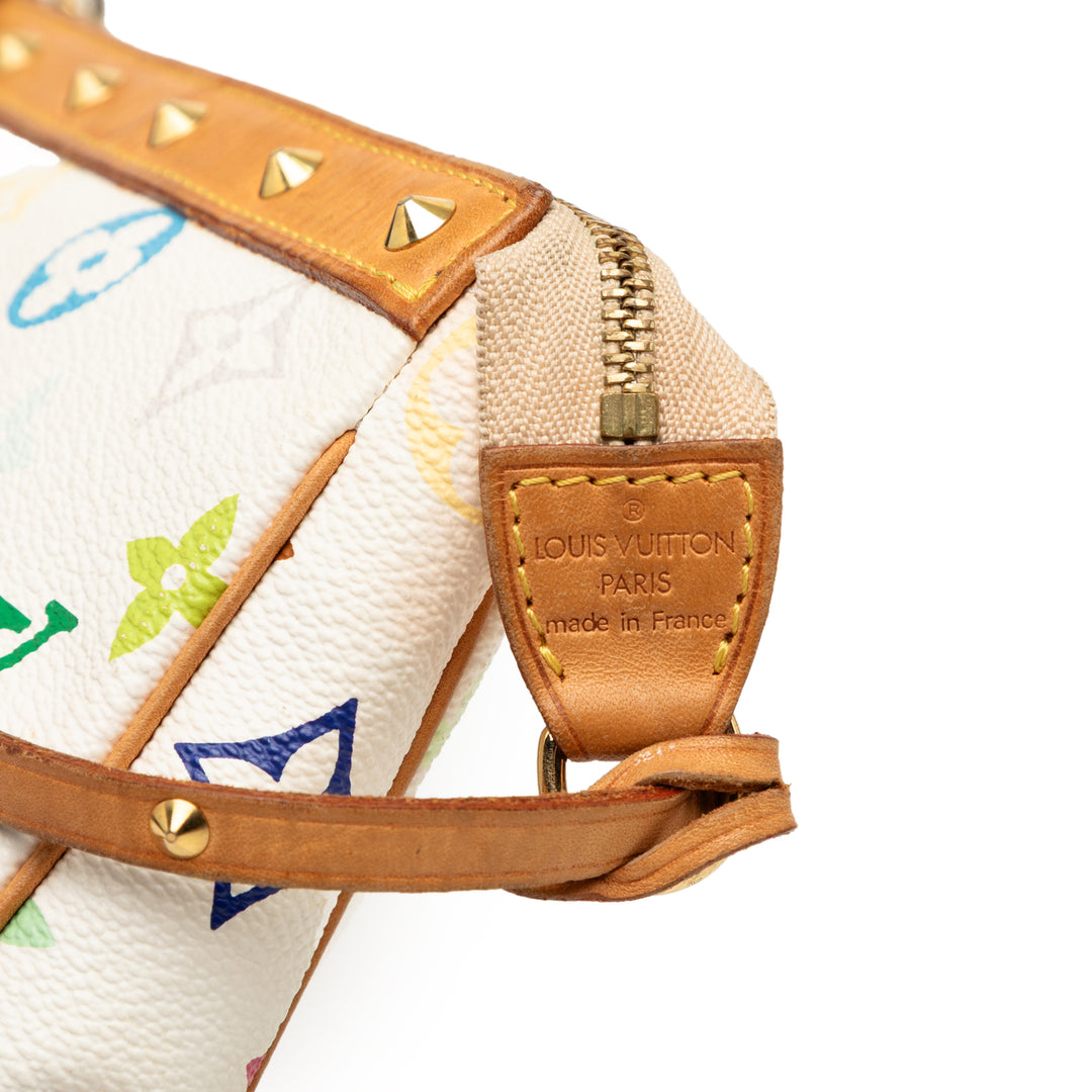 Pochette Accessoires Monogram Multicolore Blanc