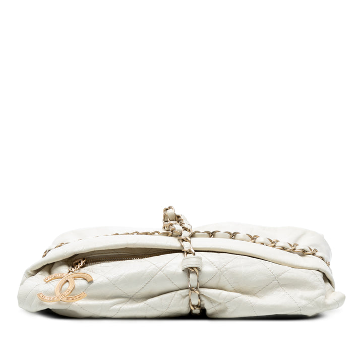 Chanel Quilted Cuir de veau Midnight Swim Baluchon Bag Blanc – GABY PARIS Authentique