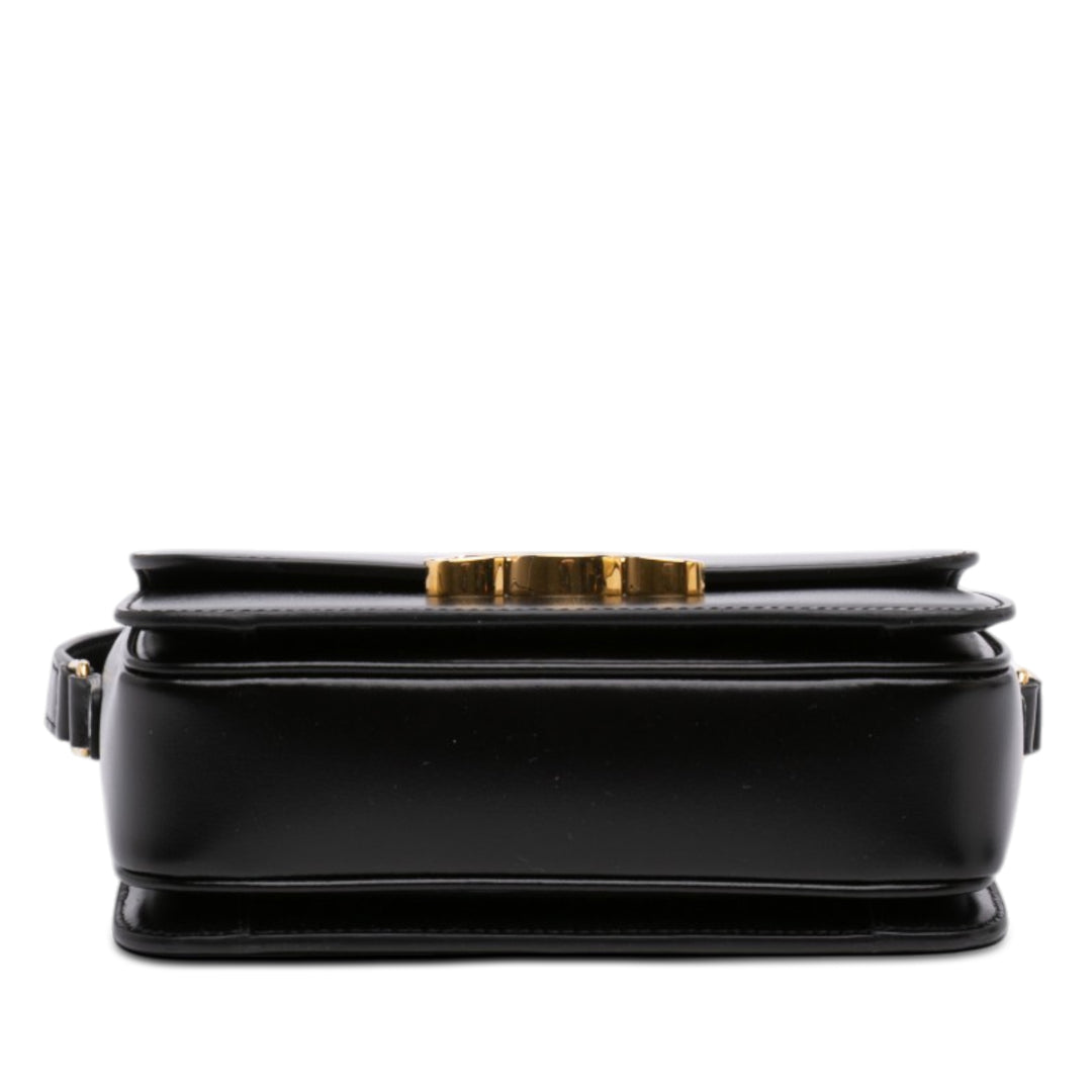 Celine Teen brillant Cuir de veau Triomphe Sac porté croisé