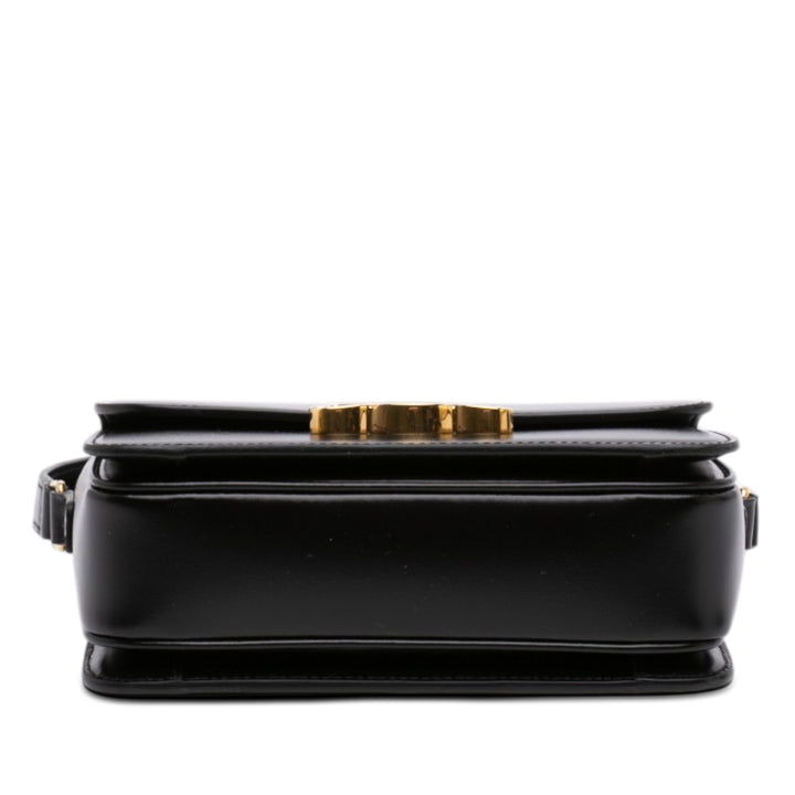 Celine Teen brillant Cuir de veau Triomphe Sac porté croisé