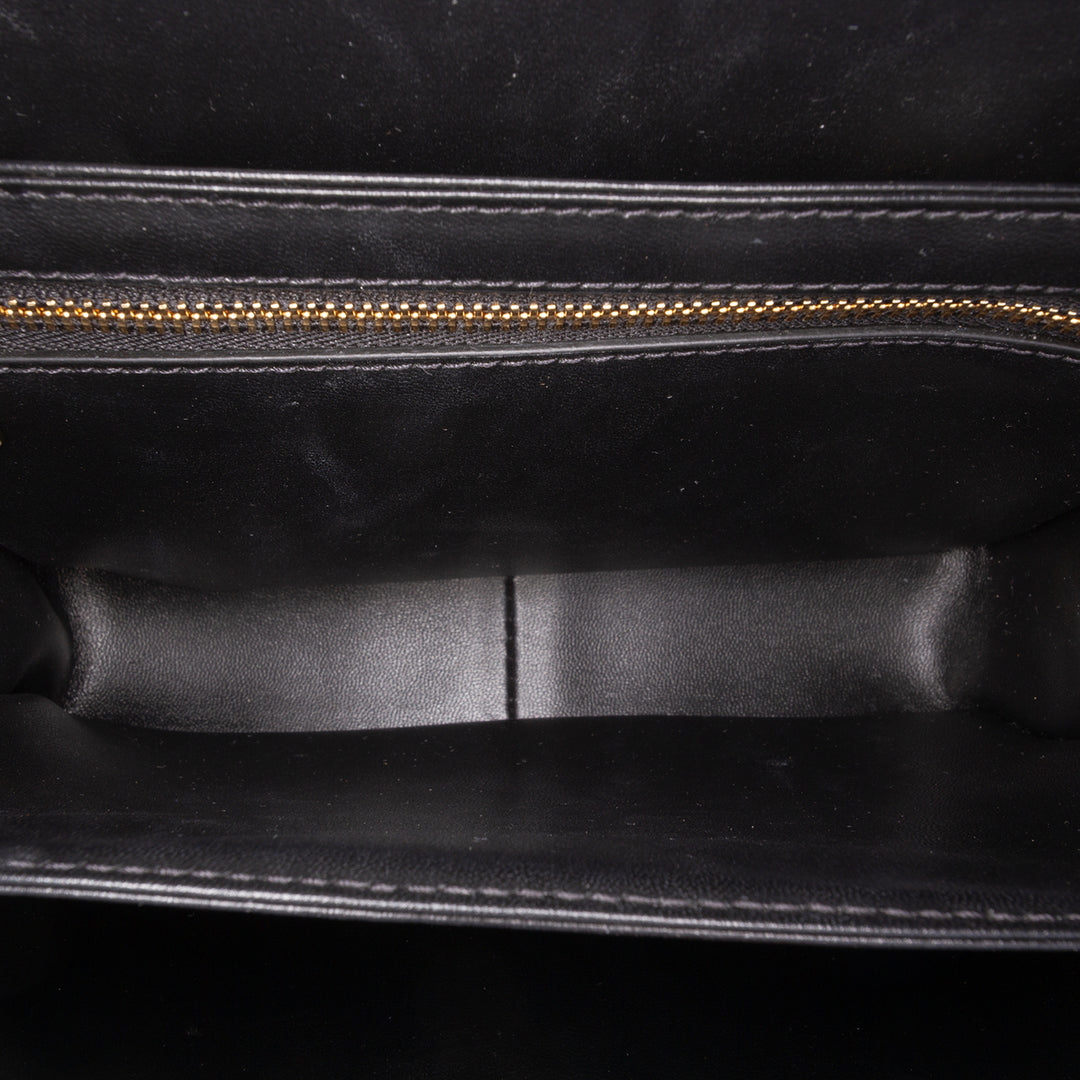 Celine Teen brillant Cuir de veau Triomphe Sac porté croisé