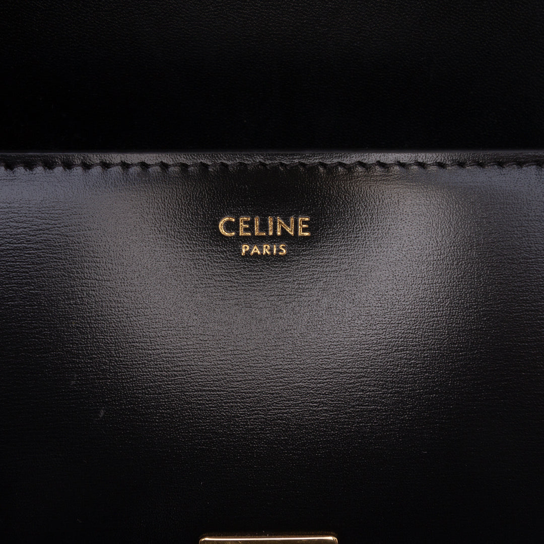 Celine Teen brillant Cuir de veau Triomphe Sac porté croisé