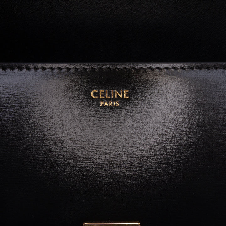Celine Teen brillant Cuir de veau Triomphe Sac porté croisé