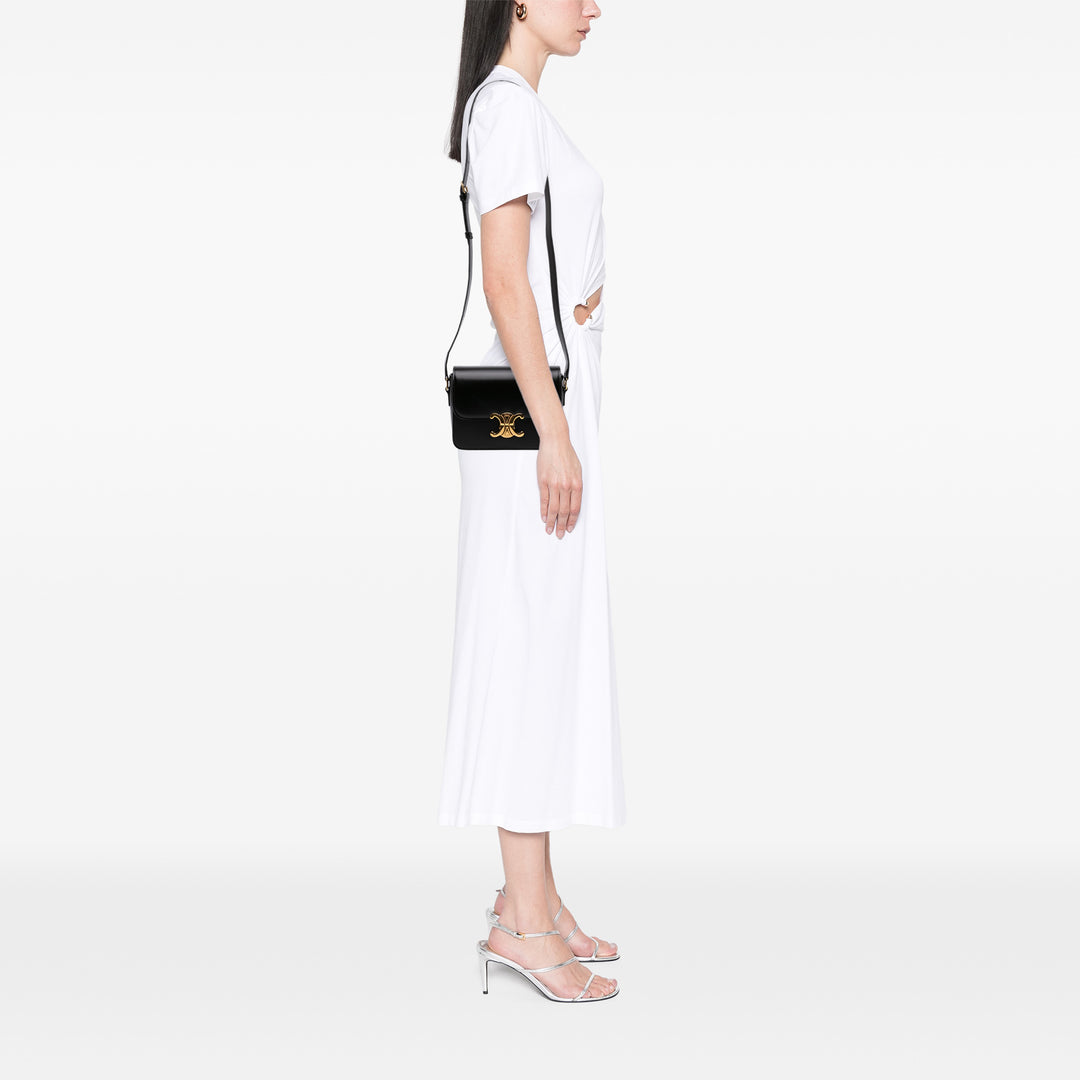 Celine Teen brillant Cuir de veau Triomphe Sac porté croisé
