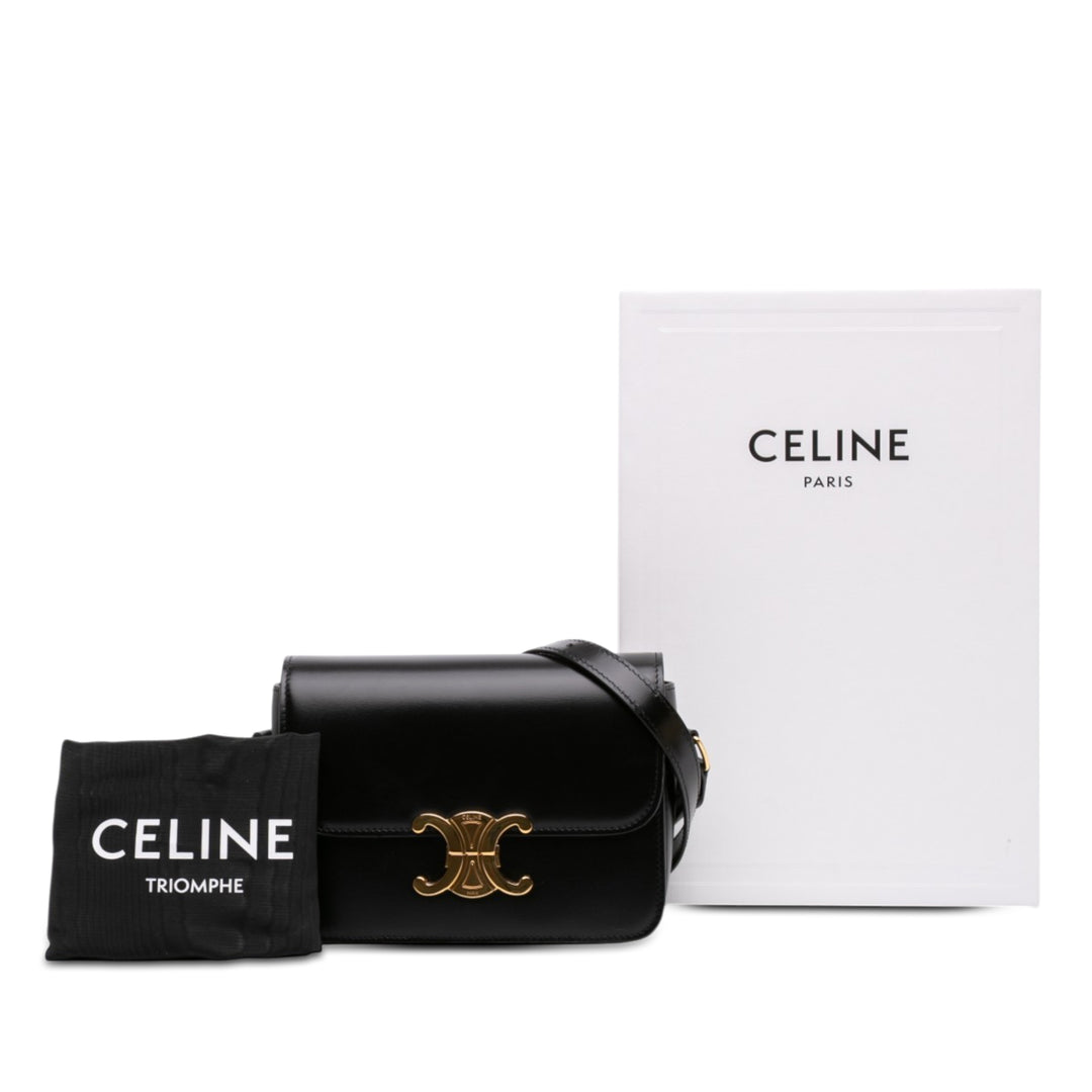 Celine Teen brillant Cuir de veau Triomphe Sac porté croisé