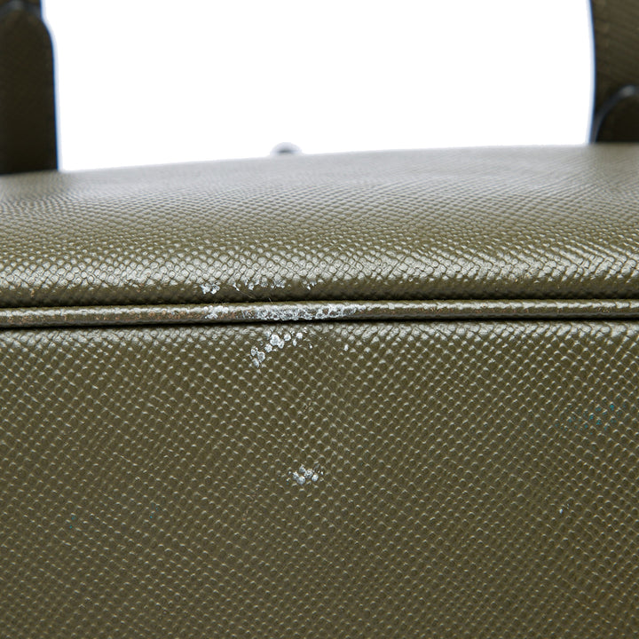 Prada Sac à main Double Poignée Saffiano Grand Vert – vue 5 – GABY PARIS