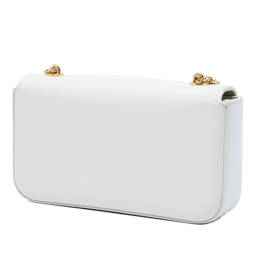Celine Triomphe Chaîne Sac Cuir de veau Blanc – vue 2 – GABY PARIS