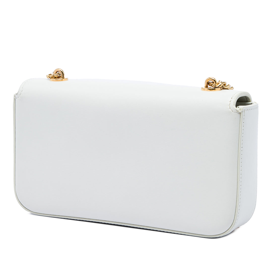 Celine Triomphe Chaîne Sac Cuir de veau Blanc – vue 2 – GABY PARIS