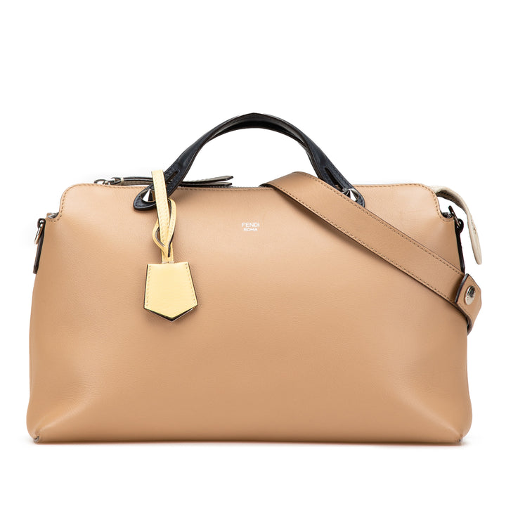 Large Leather By The Way Satchel Brown - Gaby Paris
