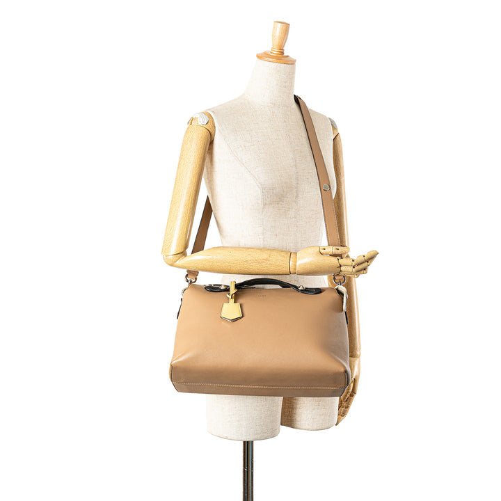 Large Leather By The Way Satchel Brown - Gaby Paris
