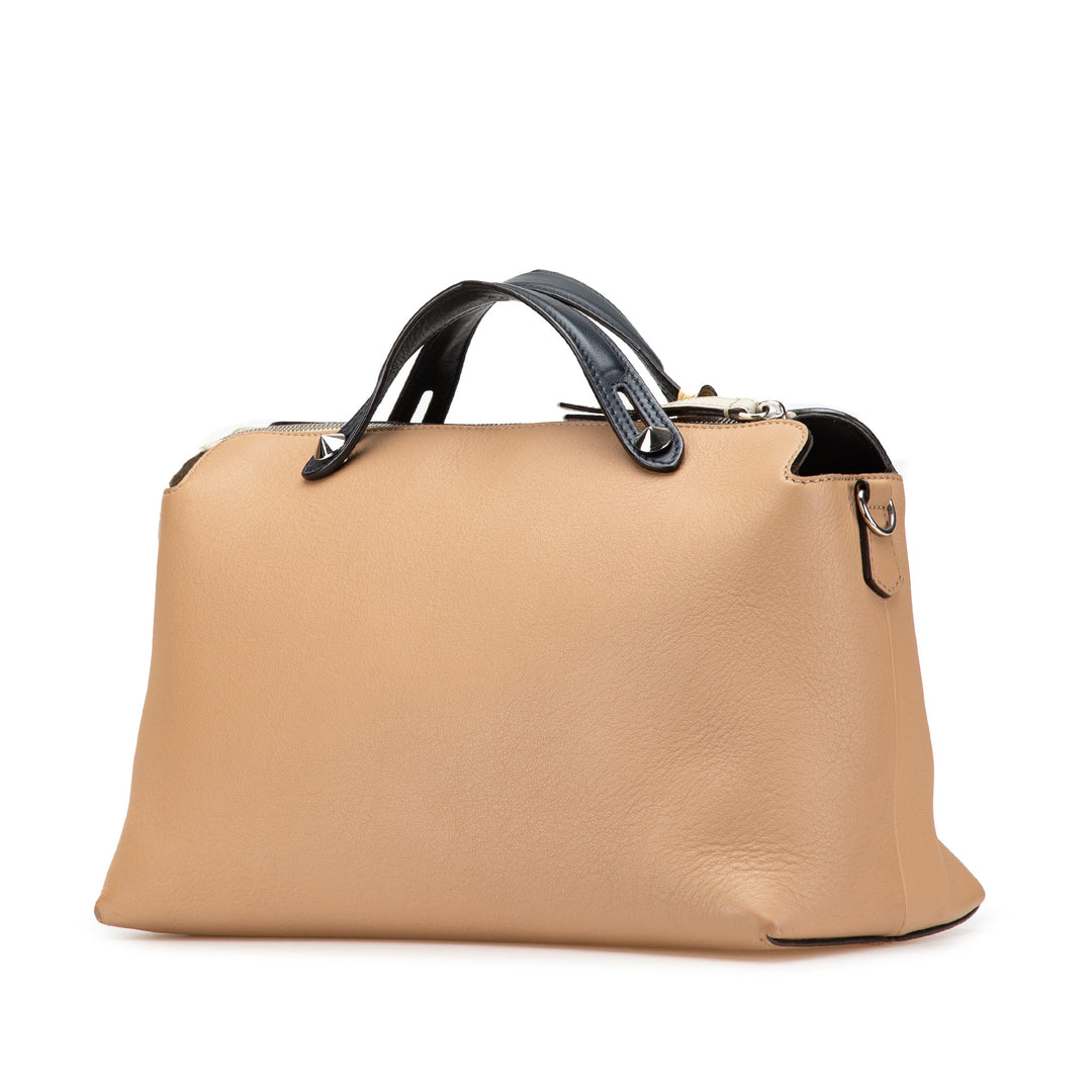 Large Leather By The Way Satchel Brown - Gaby Paris