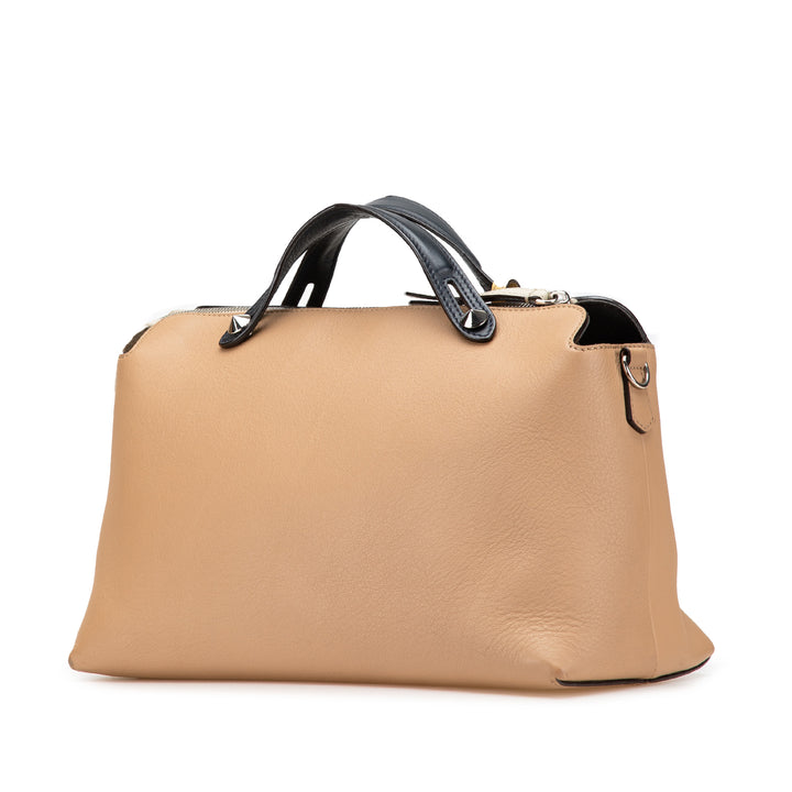 Large Leather By The Way Satchel Brown - Gaby Paris
