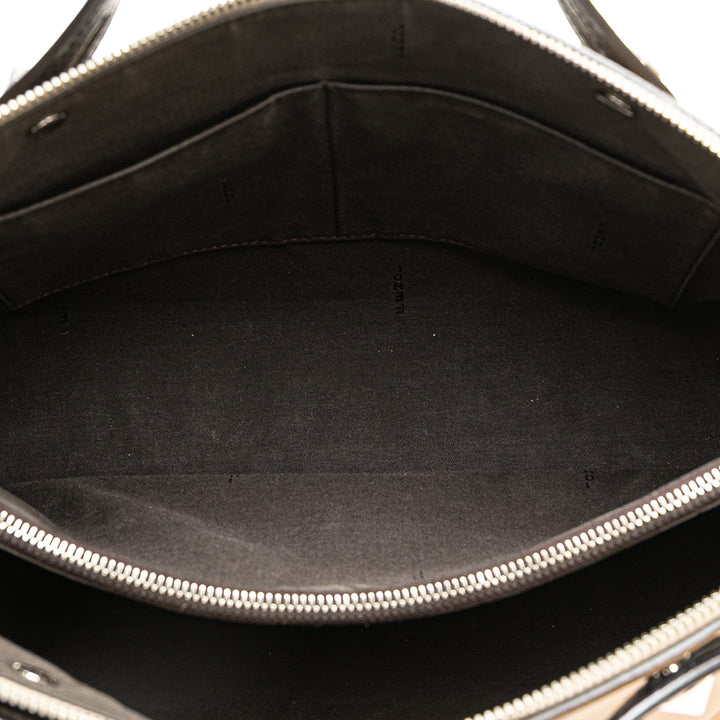 Large Leather By The Way Satchel Brown - Gaby Paris