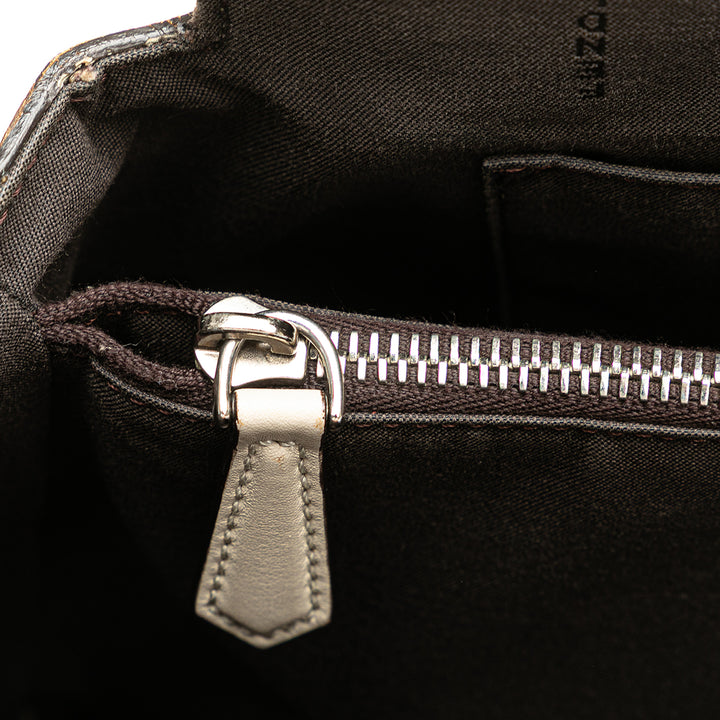 Large Leather By The Way Satchel Brown - Gaby Paris