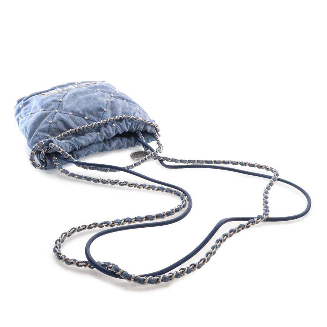 clouté 22 Sac Mini Jean Bleu