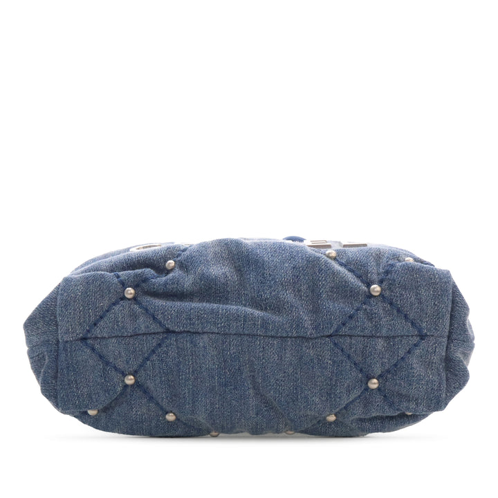 clouté 22 Sac Mini Jean Bleu