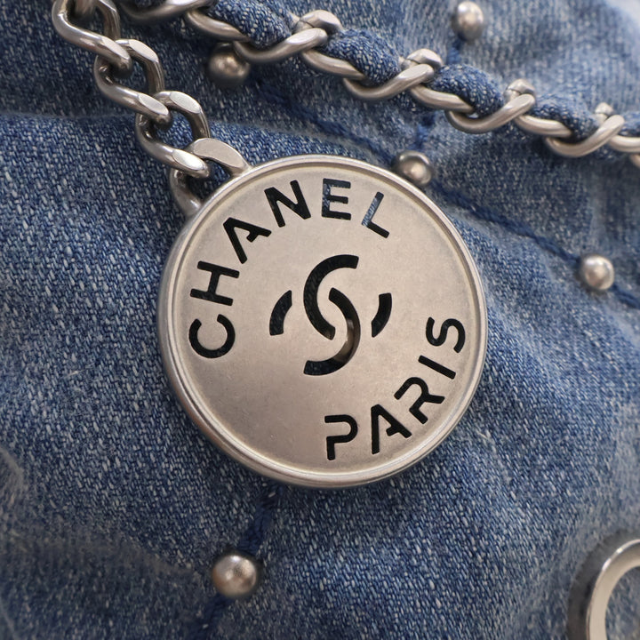 clouté 22 Sac Mini Jean Bleu