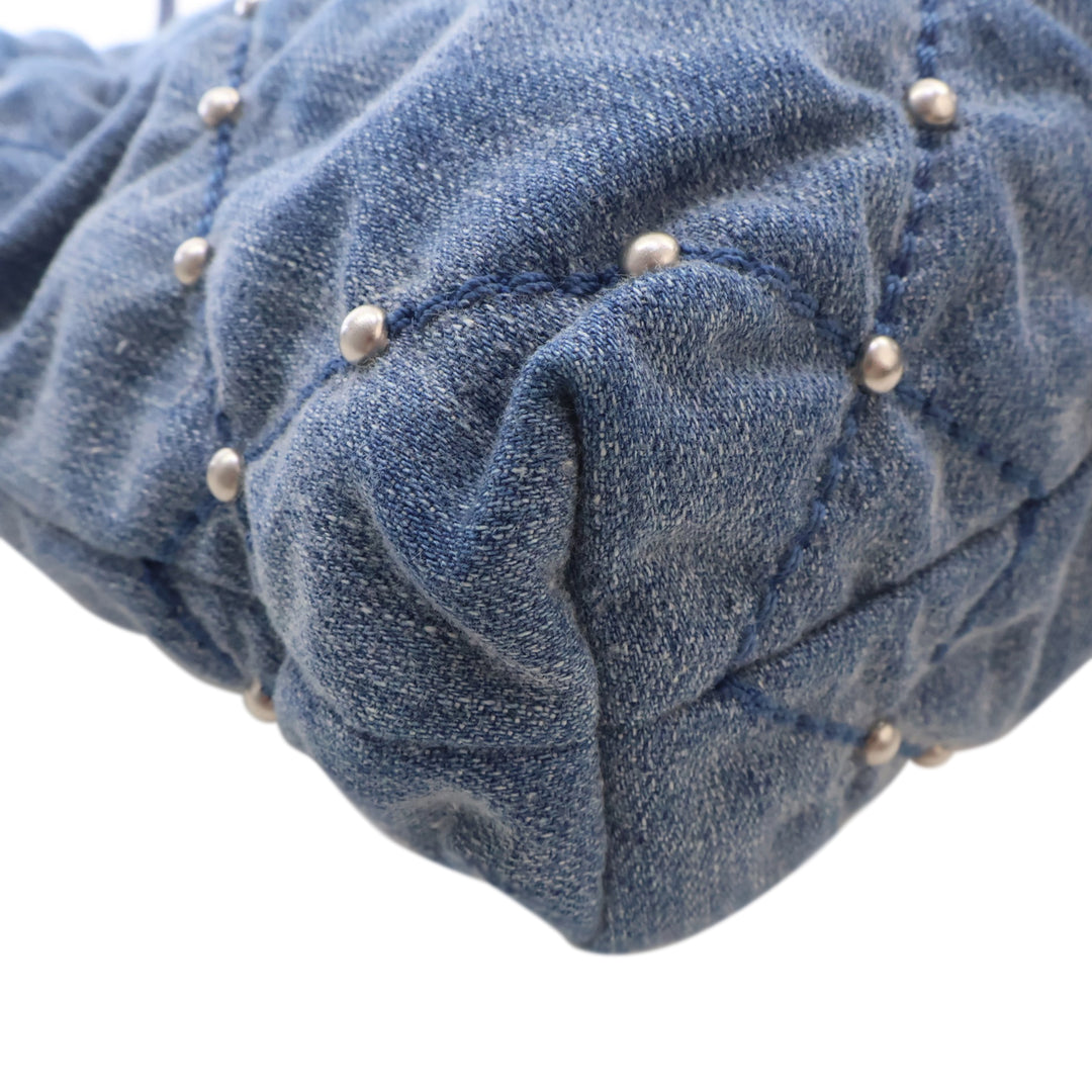 clouté 22 Sac Mini Jean Bleu