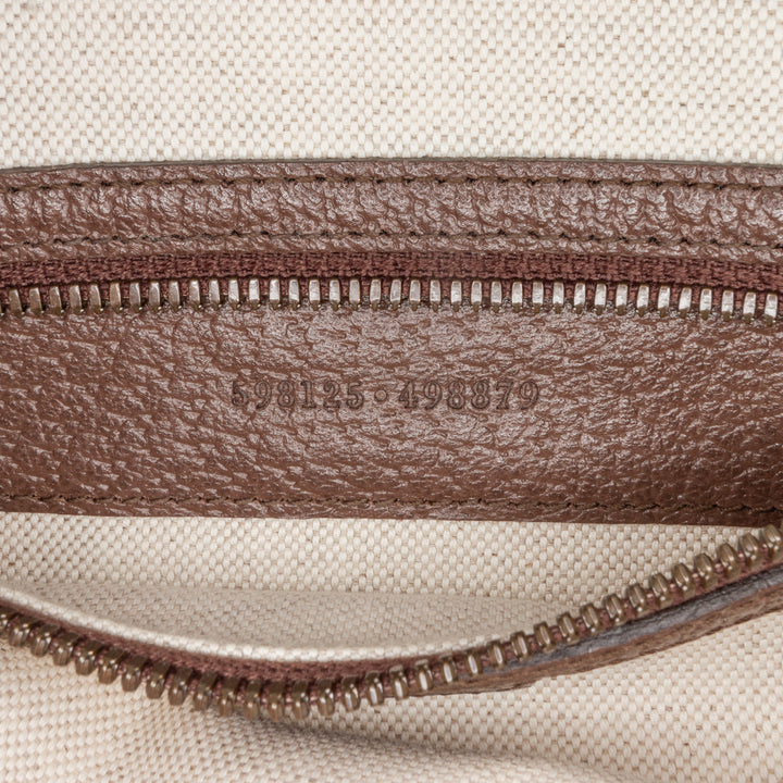 Small GG Supreme Web Ophidia Half Moon Crossbody Brown - Gaby Paris