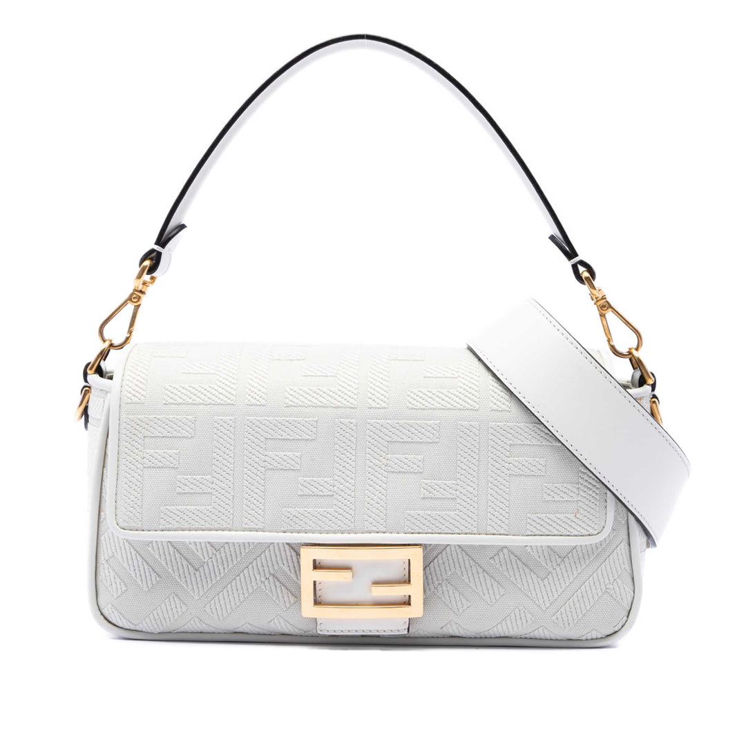 Fendi Zucca brodé Toile Baguette Sac