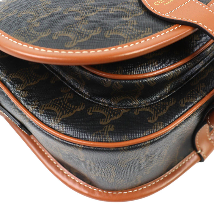 Triomphe Folco Sac Moyen Triomphe enduite Marron
