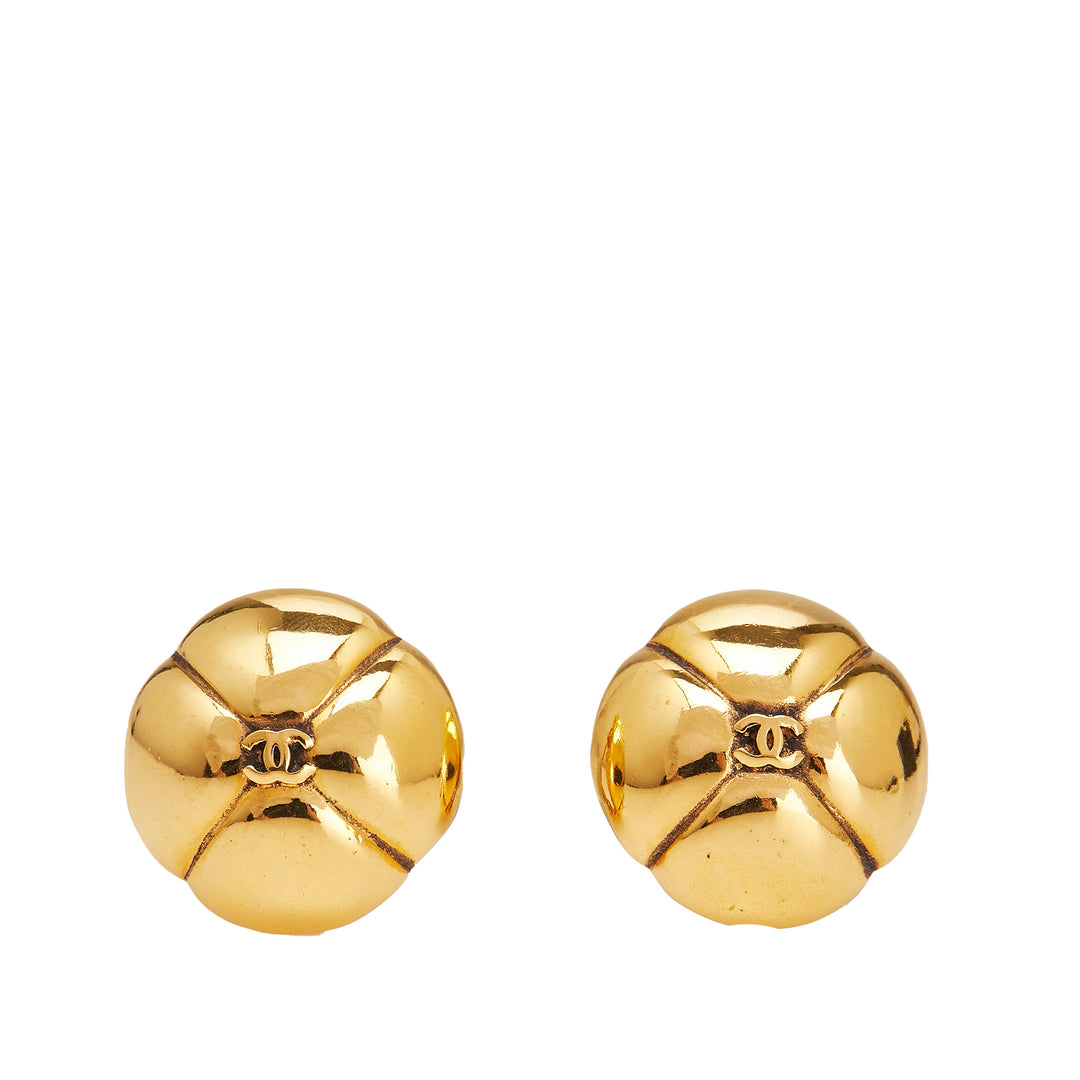 CC Gold Plated Clover Earrings Gold - Gaby Paris