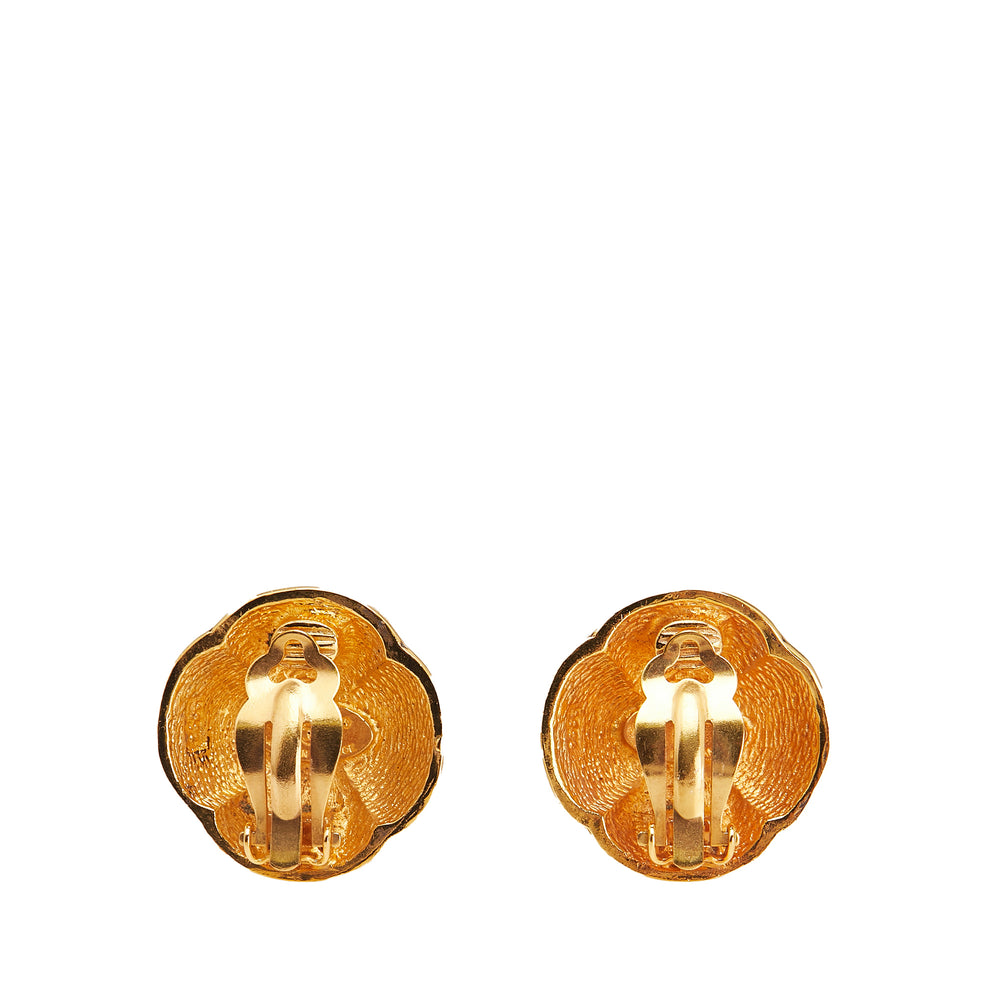CC Gold Plated Clover Earrings Gold - Gaby Paris