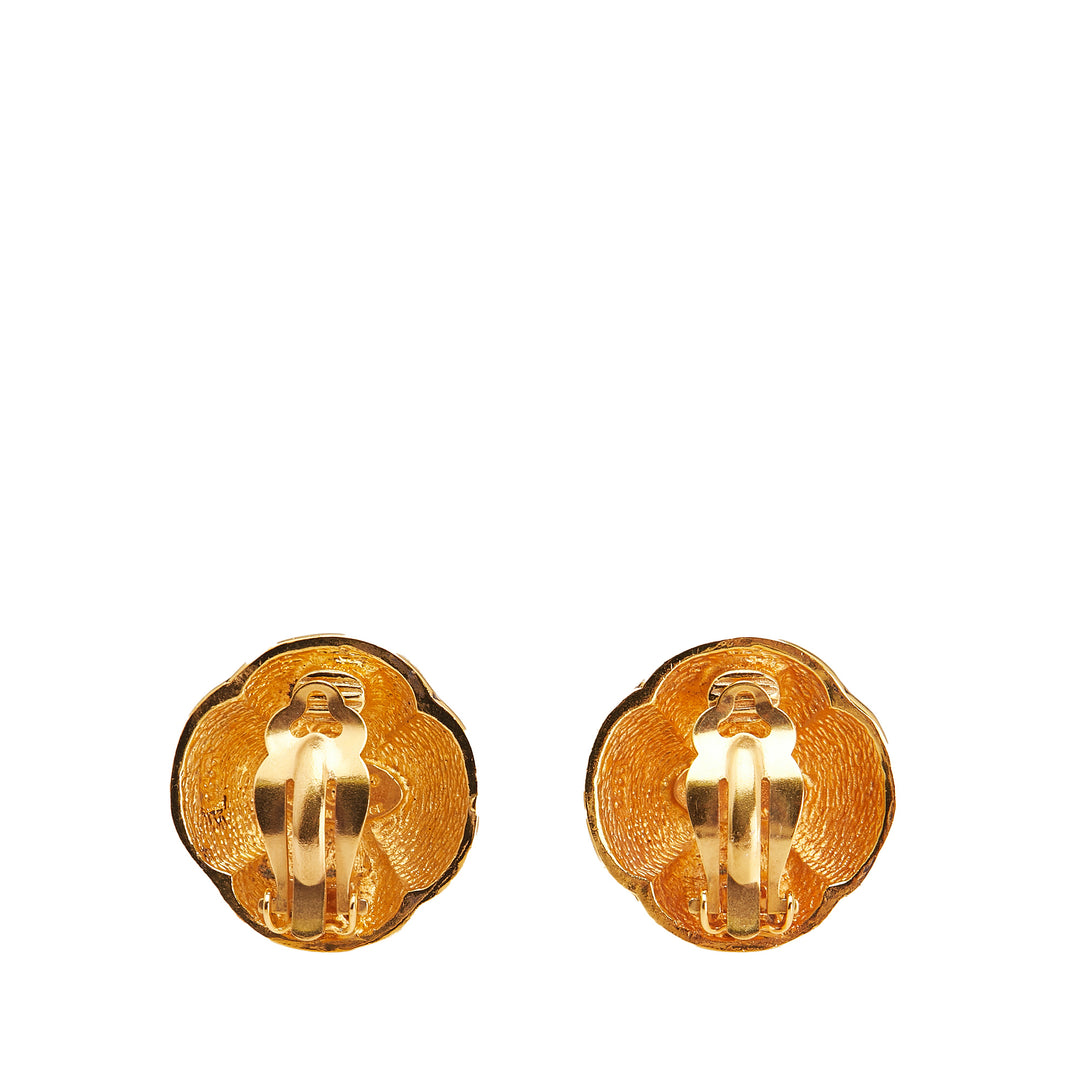 CC Gold Plated Clover Earrings Gold - Gaby Paris