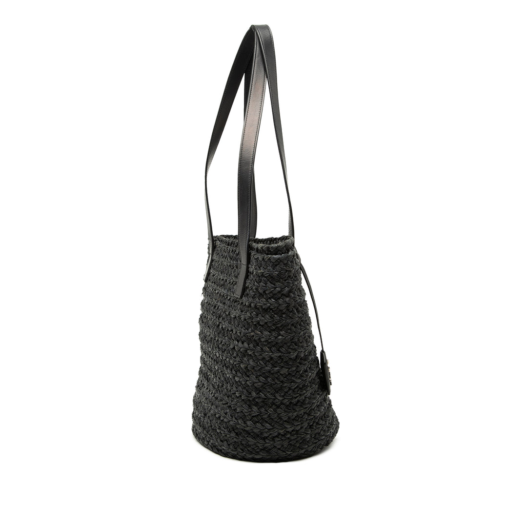 Saint Laurent Small Raffia Panier Cabas