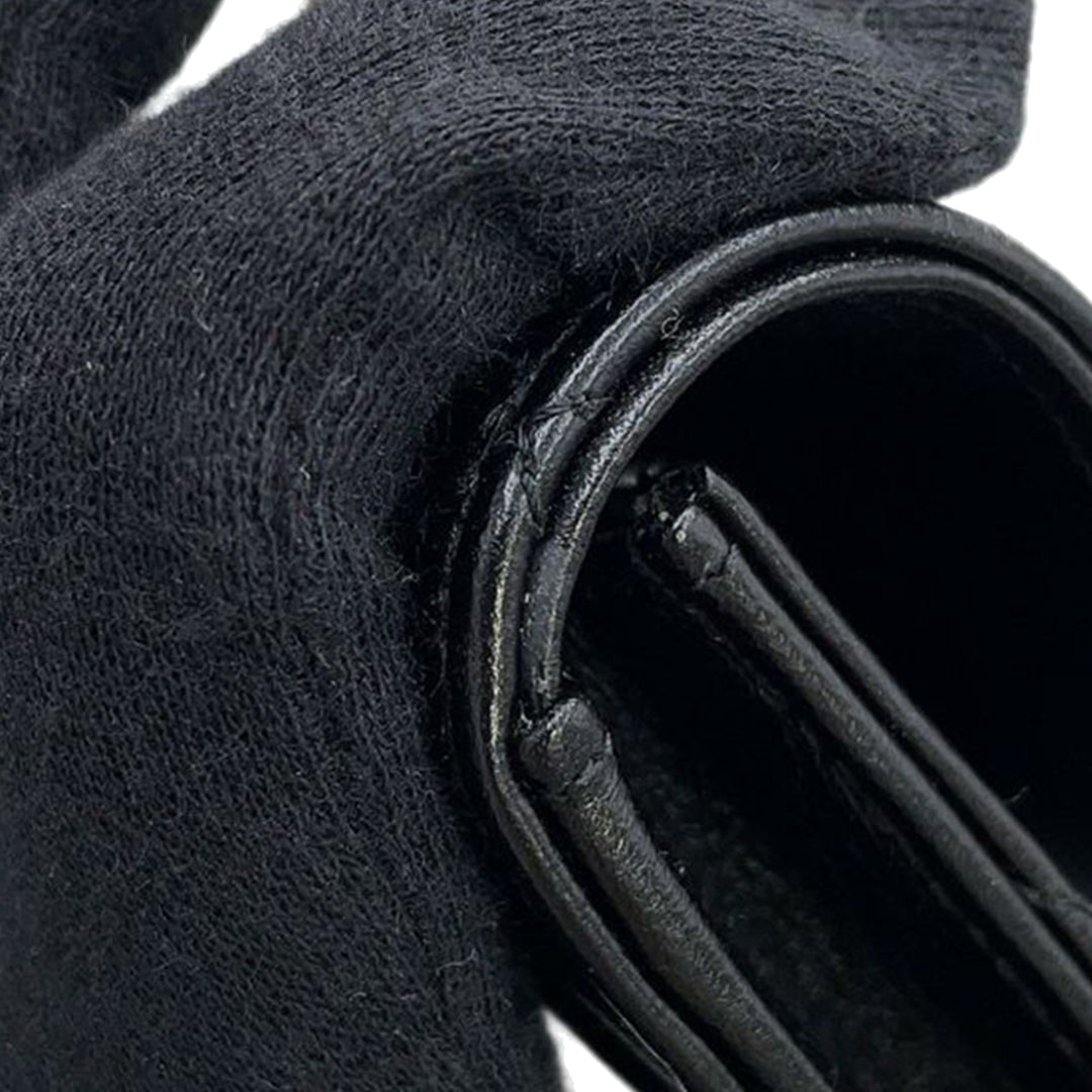 Chanel CC Matelassé Cuir d’agneau anse supérieure à rabat Coin Purse avec chaîne