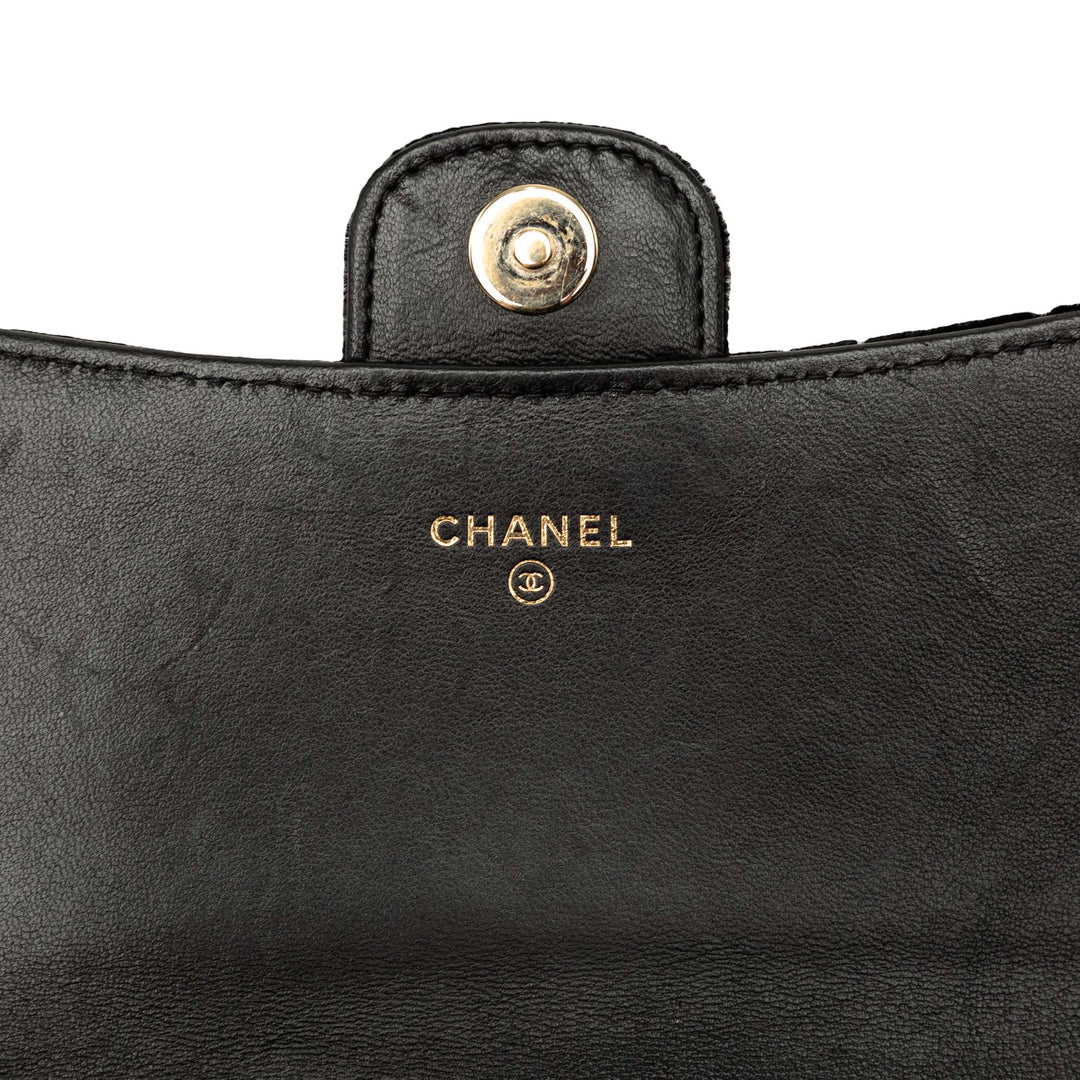 Chanel CC Matelassé Portefeuille on Removable Chaîne Noir – vue 5 – GABY PARIS