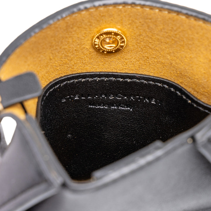 Stella McCartney Sac bandoulière Faux perforé Logo Micro Noir – vue 5 – GABY PARIS