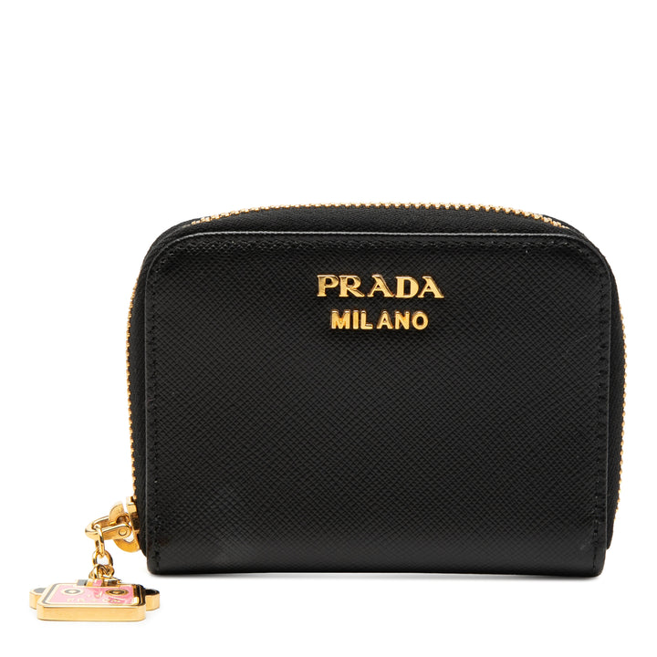 Prada Saffiano Zip Around Coin Pochette